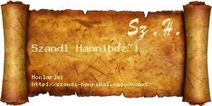 Szandi Hannibál névjegykártya
